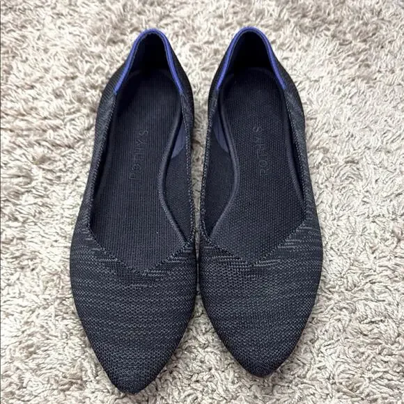 Rothy’s Women The Point Black Flats Size 9 - Picture 2 of 11